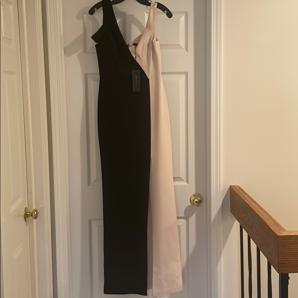Black and Cream BCBGMAXAZRIA Dress
